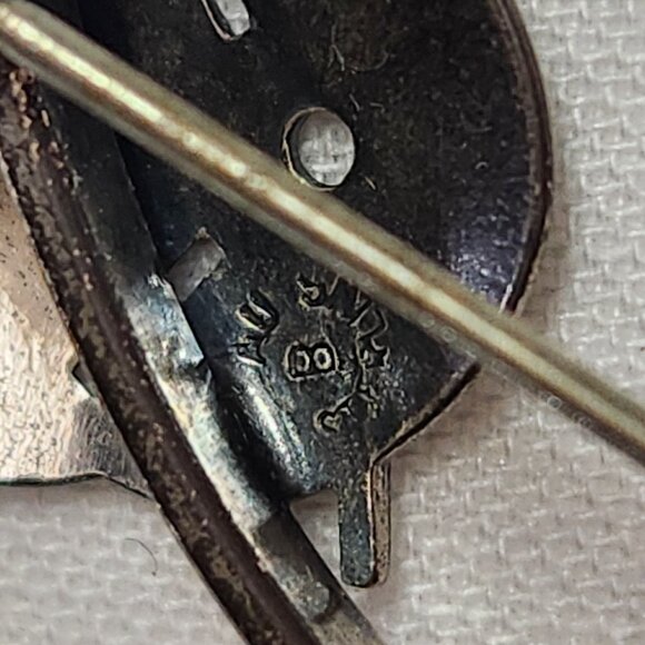 VINTAGE Sterling BEAU Cat Pin Brooch Signed - Picture 10 of 16